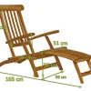 Clearance Seattle Liegestuhl / Deckchair, natur, Teakholz, 165 x 58 x 96 cm, fein geschliffen Gartenstühle & Gartensessel