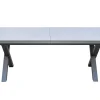 Discount Serro Garten-Essgruppe, schwarz/grau, Alu / Steinimitat / Textilene, Tisch 200/260 x 100 cm, 6 Klappstühle Aluminium-Gartenmöbel