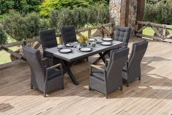 Best Serro Garten-Essgruppe, 6 Personen, ausziehbar, 200-260cm, Alu/Polyrattan, FSC®-zertifiziert Garten-Essgruppen