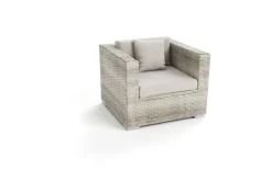 Sessel, desert-beige, Aluminium/Polyrattan/Polyester, Kissen inklusive, mit Kissenboxfunktion Aluminium-Gartenmöbel|Gartenstühle & Gartensessel