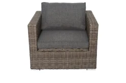 Clearance Sessel, grau, Polyrattan, 94 x 82 x 70 cm, wasserfeste Kissenbox Polyrattan-Gartenmöbel|Gartenlounge