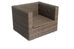 Clearance Sessel, grau, Polyrattan, 94 x 82 x 70 cm, wasserfeste Kissenbox Polyrattan-Gartenmöbel|Gartenlounge