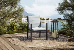Best Sessel, hellgrau, Alu/Polyester, pulverbeschichtet, hohe Belastbarkeit Aluminium-Gartenmöbel|Gartenstühle & Gartensessel
