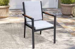Best Sessel, hellgrau, Alu/Polyester, pulverbeschichtet, hohe Belastbarkeit Aluminium-Gartenmöbel|Gartenstühle & Gartensessel