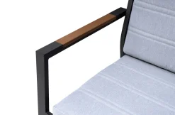 Best Sessel, hellgrau, Alu/Polyester, pulverbeschichtet, hohe Belastbarkeit Aluminium-Gartenmöbel|Gartenstühle & Gartensessel