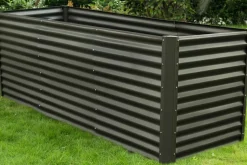 Best Set Hochbeet mit Erweiterungsmodul, anthrazit, Aluminium-Zink-Stahl, 180+80cm Hochbeet