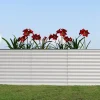 Best Set Hochbeet mit Erweiterungsmodul, silber, Aluminium-Zink-Stahl, 180+80cm Hochbeet