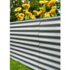 Sale Set Hochbeet mit Erweiterungsmodul, silber, Aluminium-Zink-Stahl, 120+80cm Hochbeet
