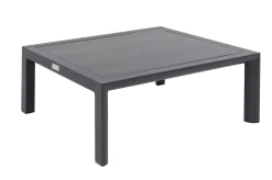 Best 3-Sitzer Sofa, anthrazit matt, Alu/Polyester, 167x75x66 cm, inklusive Hocker und Beistelltisch Gartenlounge|Aluminium-Gartenmöbel