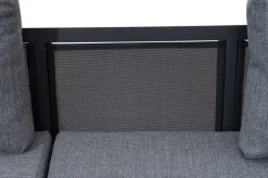 Best 3-Sitzer Sofa, anthrazit matt, Alu/Polyester, 167x75x66 cm, inklusive Hocker und Beistelltisch Gartenlounge|Aluminium-Gartenmöbel