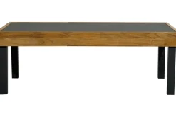 Best Skagen Couchtisch, Anthrazit, Teak/Aluminium, 125x65 cm, Pflegeleicht Gartentische|Teak-Gartenmöbel