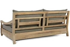 Sofa, natur, recyceltes Teak, 190x112x82cm 2 Sitzer, inkl. Kissen, mit Armlehnen, FSC®-zertifiziertes Produkt Gartenbänke & Gartensofas