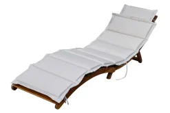 Discount Sonnenliege, Akazie/Polyester, 186 x 55 x 21 cm, inkl. Auflage, FSC®-zertifiziertes Produkt Gartenliegen