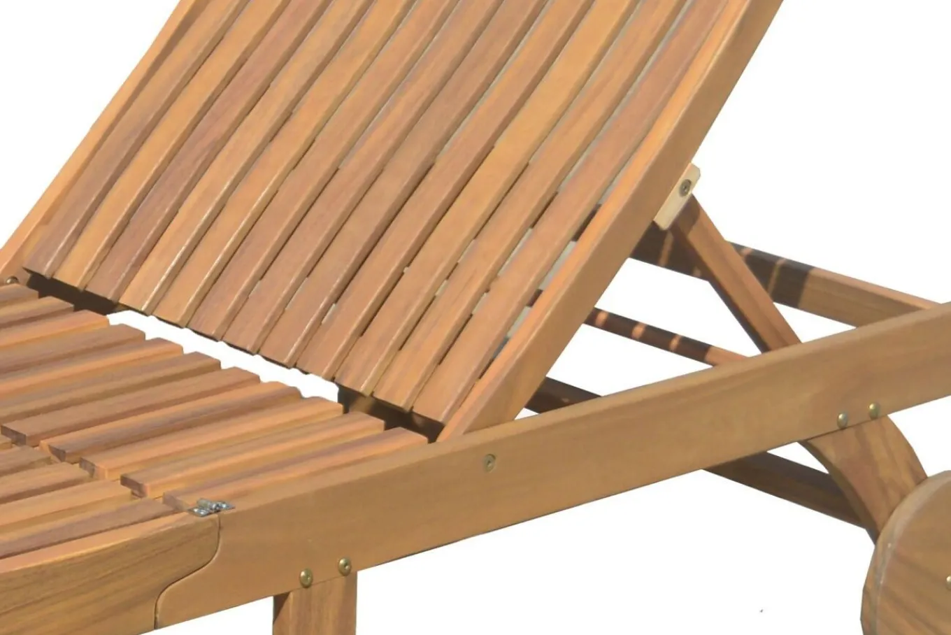 Best Sonnenliege, natur, Akazie, Geölt, Rollbar, Vertikal Verstellbar, FSC®-zertifiziertes Produkt Gartenliegen