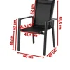 Discount Stapelsessel, anthrazit matt/schwarz, Alu/Textilene, 60x69x93,5cm Gartenstühle & Gartensessel