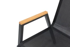 Online Stapelsessel, anthrazit matt, Alu/Textilene, pulverbeschichtet, robust, witterungsbeständig Aluminium-Gartenmöbel|Gartenstühle & Gartensessel