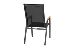Online Stapelsessel, anthrazit matt, Alu/Textilene, pulverbeschichtet, robust, witterungsbeständig Aluminium-Gartenmöbel|Gartenstühle & Gartensessel
