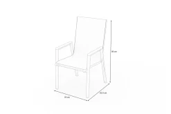 Online Stapelsessel, anthrazit matt, Alu/Textilene, pulverbeschichtet, robust, witterungsbeständig Aluminium-Gartenmöbel|Gartenstühle & Gartensessel