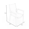 Outlet Stapelsessel, creme/weiß pulverbeschichtet, Alu/Textilene, langlebiges Material, stapelbar Aluminium-Gartenmöbel|Gartenstühle & Gartensessel