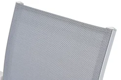 Outlet Stapelsessel, creme/weiß pulverbeschichtet, Alu/Textilene, langlebiges Material, stapelbar Aluminium-Gartenmöbel|Gartenstühle & Gartensessel