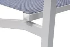 Outlet Stapelsessel, creme/weiß pulverbeschichtet, Alu/Textilene, langlebiges Material, stapelbar Aluminium-Gartenmöbel|Gartenstühle & Gartensessel