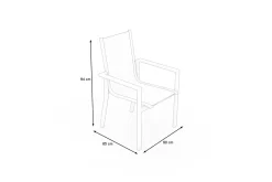 Outlet Stapelsessel, creme/weiß, Alu/Textilene, stapelbar, pulverbeschichtet, robuste Konstruktion Aluminium-Gartenmöbel|Gartenstühle & Gartensessel