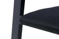 Online Stapelstuhl, schwarz, Alu/Textilene, pulverbeschichtet, pflegeleicht, witterungsbeständig Aluminium-Gartenmöbel|Gartenstühle & Gartensessel