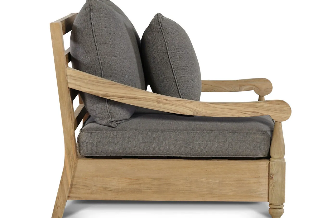 Discount Stuhl, natur, recyceltes Teak, 90X90x82cm, inkl. Kissen, mit Armlehnen, FSC®-zertifiziertes Produkt Gartenstühle & Gartensessel|Teak-Gartenmöbel