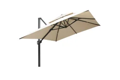 Best Sydney Ampelschirm, anthrazit/creme, Aluminium/Polyester, 400 x 300 cm Sonnenschirme