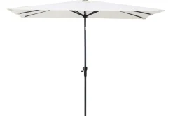 Discount Sydney Mittelstockschirm, anthrazit/creme, pulverbesch. Aluminium/Polyester PA-beschichtet, 270 x 150 cm Sonnenschirme