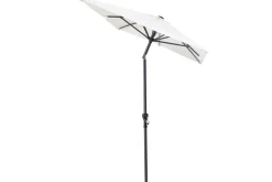 Discount Sydney Mittelstockschirm, anthrazit/creme, pulverbesch. Aluminium/Polyester PA-beschichtet, 270 x 150 cm Sonnenschirme
