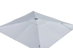 Clearance Sydney Sonnenschirm, grau, Aluminium, 400 x 400 cm, mit Air-Vent System, UV-Schutz, pulverbeschichtet, inkl. befüllbarem Schirmständer Sonnenschirme