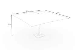 New Sydney Sonnenschirm , grau, Alu/Polyester, 400 x 400 cm, mit Air-Vent System, pulverbeschichtet, inkl. befüllbarem Schirmständer Sonnenschirme