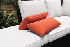 Discount Tampere Dekokissen, orange, 100% Polyacryl, 30 x 60 cm, Premium 2er-Set Rückenkissen & Zierkissen