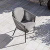 Clearance Tavio Dining Sessel, dunkelgrau/anthrazit, Alu/Rope-Geflecht, 58 x 61 x 80 cm, inkl. Sitzkissen Gartenstühle & Gartensessel|Rope-Gartenmöbel