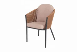 Online Tavio Dining Sessel, orange-anthrazit, Alu/Rope-Geflecht, 58 x 61 x 80 cm, inkl. Kissen Gartenstühle & Gartensessel|Rope-Gartenmöbel