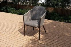 Online Tavio Garten-Essgruppe, schwarz/dunkelgrau, Alu/Rope/Steinimitat, 200/260 x 103 cm, ausziehbar, 6 Diningsessel Garten-Essgruppen