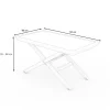 Sale Tisch, anthrazit matt, Aluminium, 110 x 60 cm, höhenverstellbar, Tischplatte aus Kristall-Kunststein Gartentische|Aluminium-Gartenmöbel