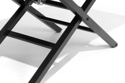Sale Tisch, anthrazit matt, Aluminium, 110 x 60 cm, höhenverstellbar, Tischplatte aus Kristall-Kunststein Gartentische|Aluminium-Gartenmöbel
