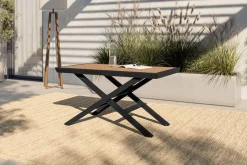 Sale Tisch, anthrazit matt, Aluminium, 110 x 60 cm, höhenverstellbar, Tischplatte aus Kristall-Kunststein Gartentische|Aluminium-Gartenmöbel