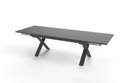 Online Toronto Ausziehtisch, anthrazit matt, Alu/Spraystone, 180/280x100cm, Schubladenauszug Gartentische