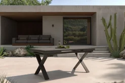 Online Toronto Ausziehtisch, anthrazit matt, Alu/Spraystone, 180/280x100cm, Schubladenauszug Gartentische