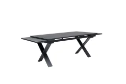 Online Toronto Ausziehtisch, anthrazit matt, Alu/Spraystone, 180/280x100cm, Schubladenauszug Gartentische
