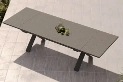 Online Toronto Ausziehtisch, anthrazit matt, Alu/Spraystone, 180/280x100cm, Schubladenauszug Gartentische
