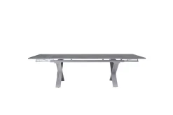 Clearance Toronto Ausziehtisch, silber, Alu/Spraystone, 180/280x100cm, Schubladenauszug Gartentische