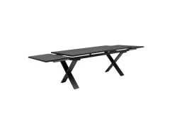 Online Toronto Ausziehtisch, anthrazit, Alu/Spraystone, 180/280x100cm, Schubladenauszug Gartentische