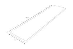 Outlet Tulare Bankauflage, grau meliert, Polyester, 170 x 40 cm, Kissenstärke ca. 5 cm Bankauflagen