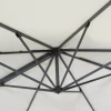 Best Ultimate L Ampelschirm, anthrazit/creme, Alu/Spuncrylic®, 400 x 400 cm, inkl. befüllbarem Schirmständer Sonnenschirme