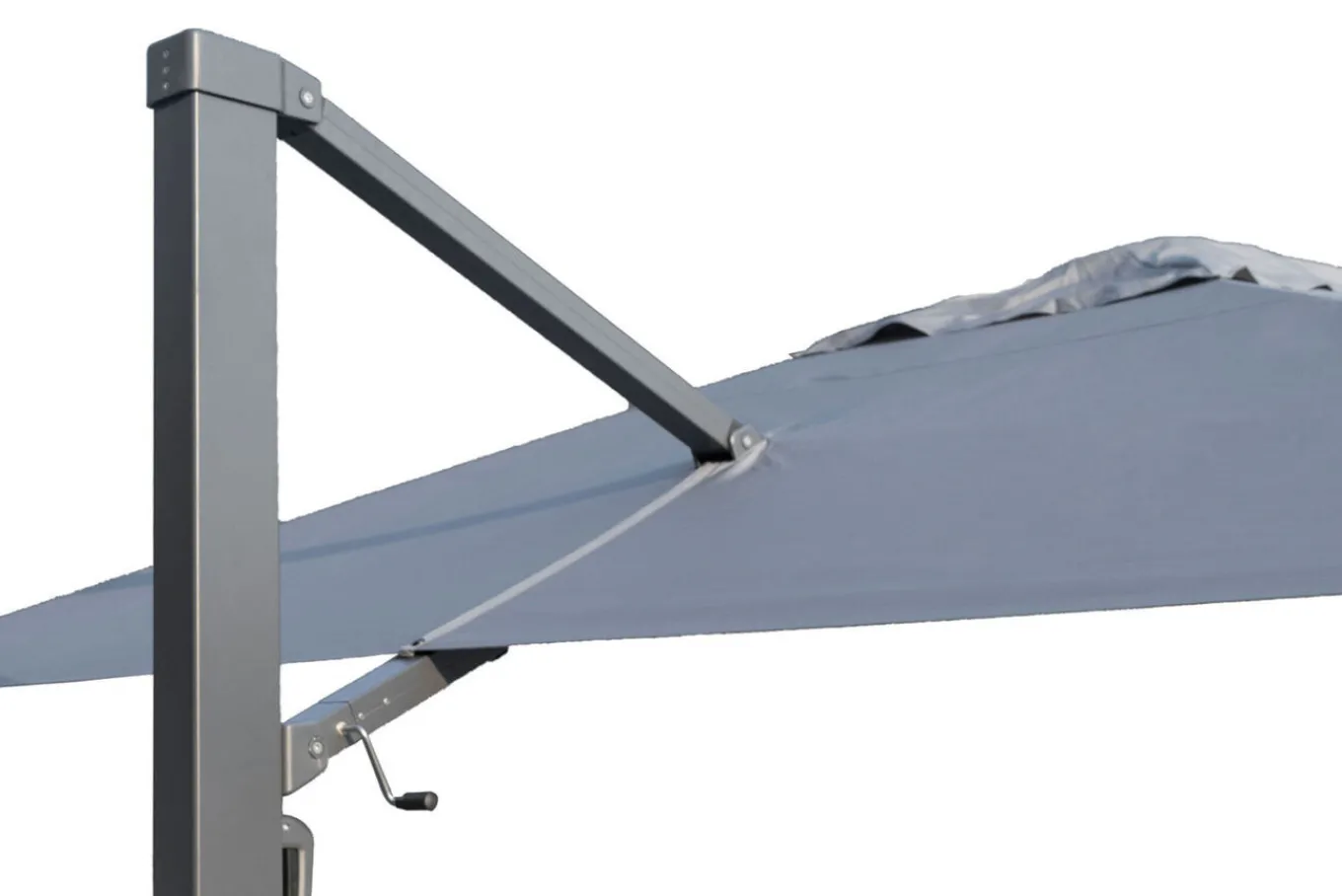 Hot Ultimate XL Ampelschirm, 450 x 450 cm, UV-Schutz 80+, 360° drehbar, inkl. Schirmständer, Spuncrylic® Sonnenschirme