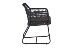 Sale Verona Diningsessel, anthrazit, Alu/Rope, 60 x 64 x 83 cm, inkl. Polster mit Reißverschluss Gartenstühle & Gartensessel